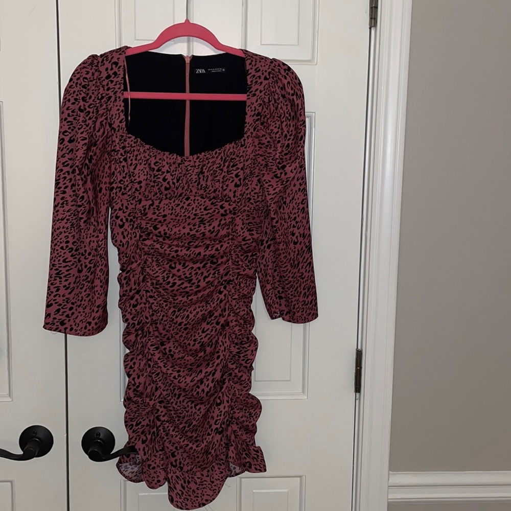 Zara Mini ruched dress! Medium